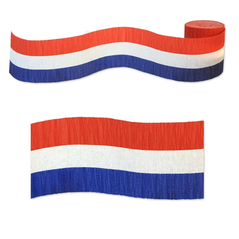 12 Pack Beistle FR Patriotic Crepe Party Streamer
