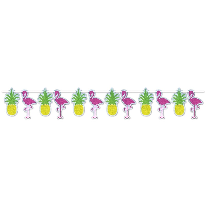 12 Pack Beistle Luau Party Flamingo/Pineapple Streamer