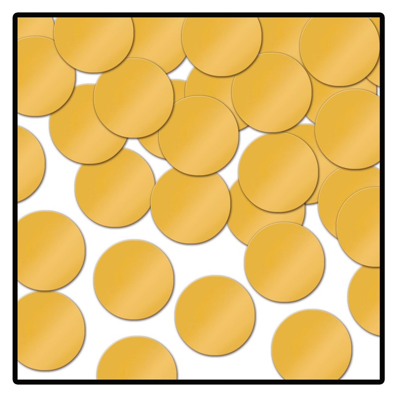 12 Pack Beistle Party Confetti Dots gold (1 Oz per Pack)