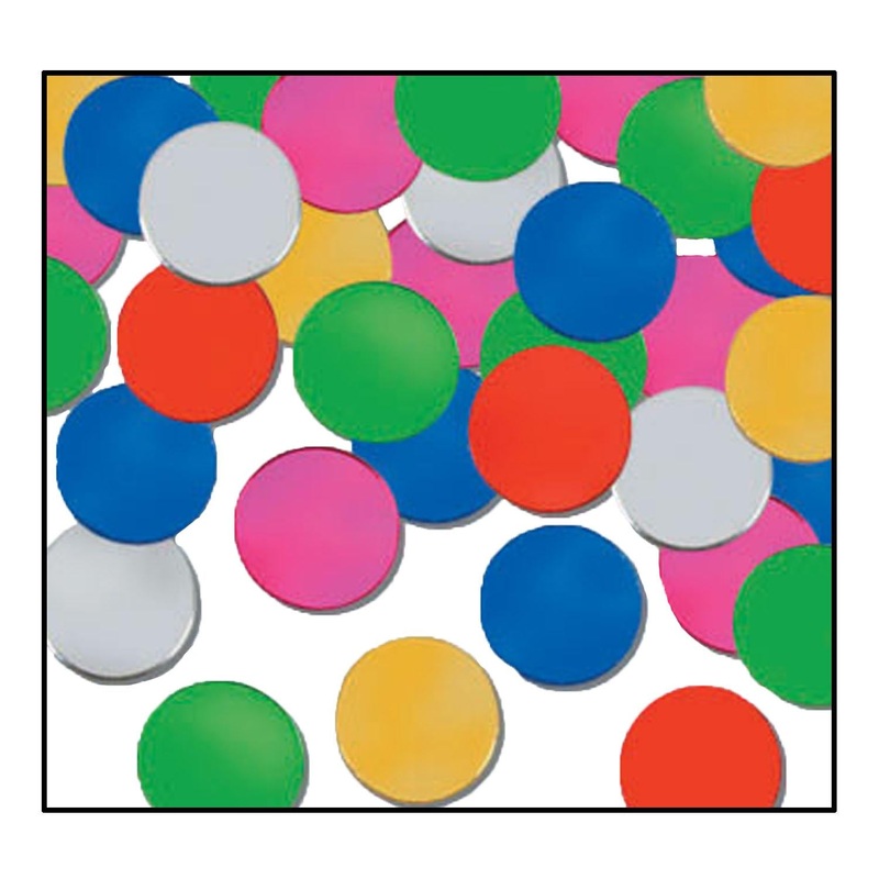 12 Pack Beistle Party Confetti Dots multi-color (1 Oz per Pack)