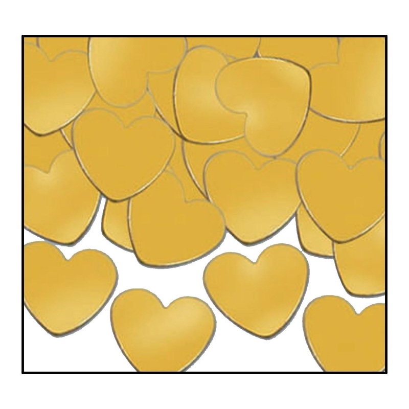 12 Pack Beistle Party Confetti Hearts gold (1 Oz per Pack)