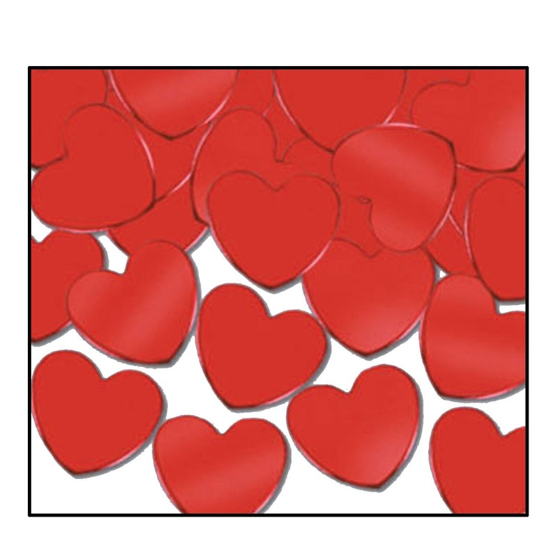 12 Pack Beistle Party Confetti Hearts red (1 Oz per Pack)
