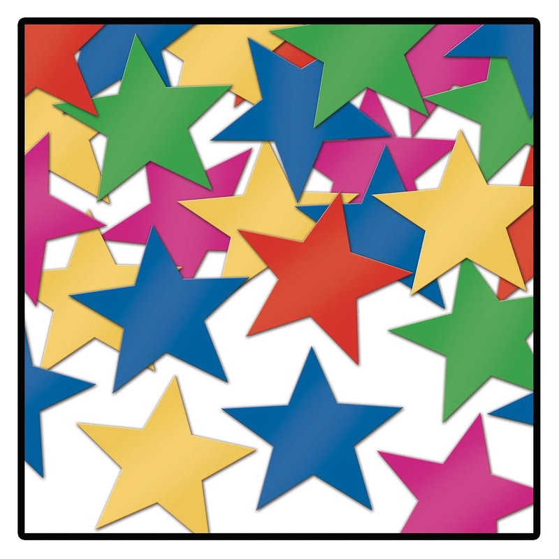 12 Pack Beistle Party Confetti Stars multi-color (1 Oz per Pack)