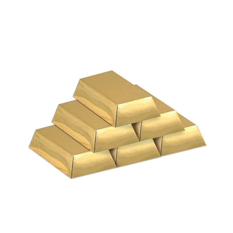 144 Pack Beistle Foil Gold Bar Party Favor Boxes