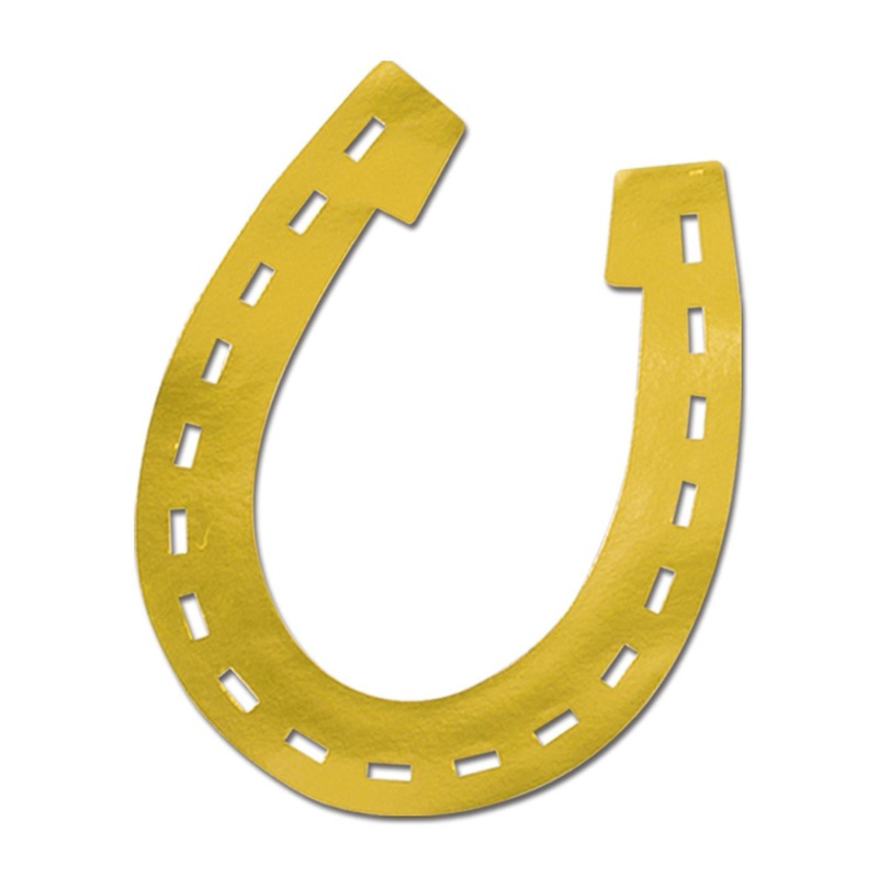 24 Pack Beistle Foil Horseshoe Party Silhouette