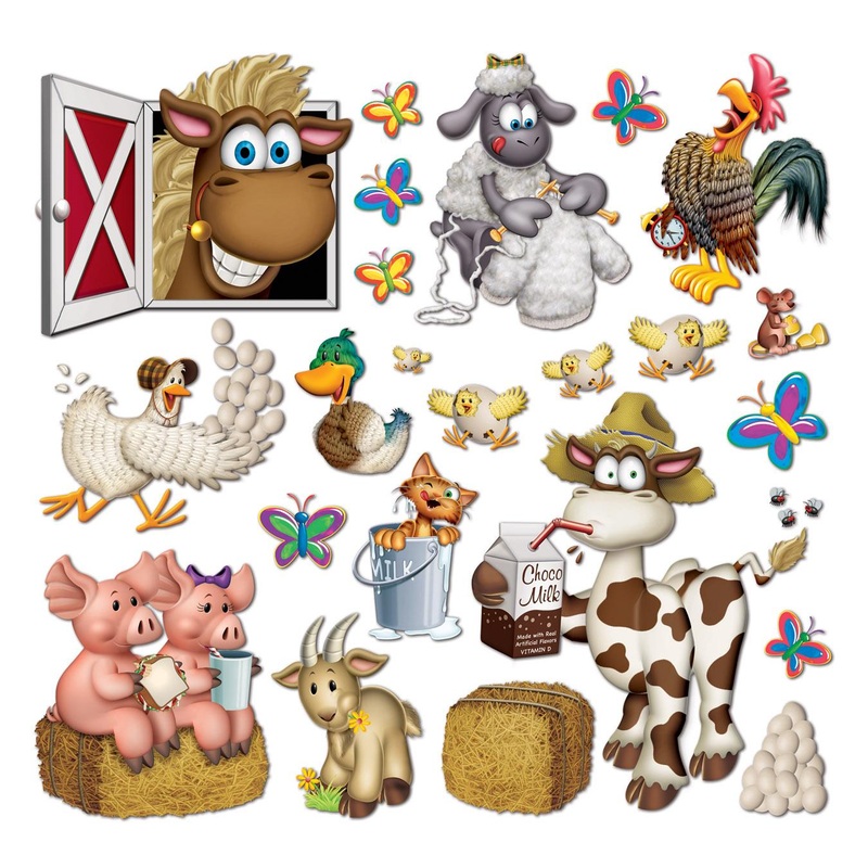 276 Piece Beistle Farm Animal Party Props