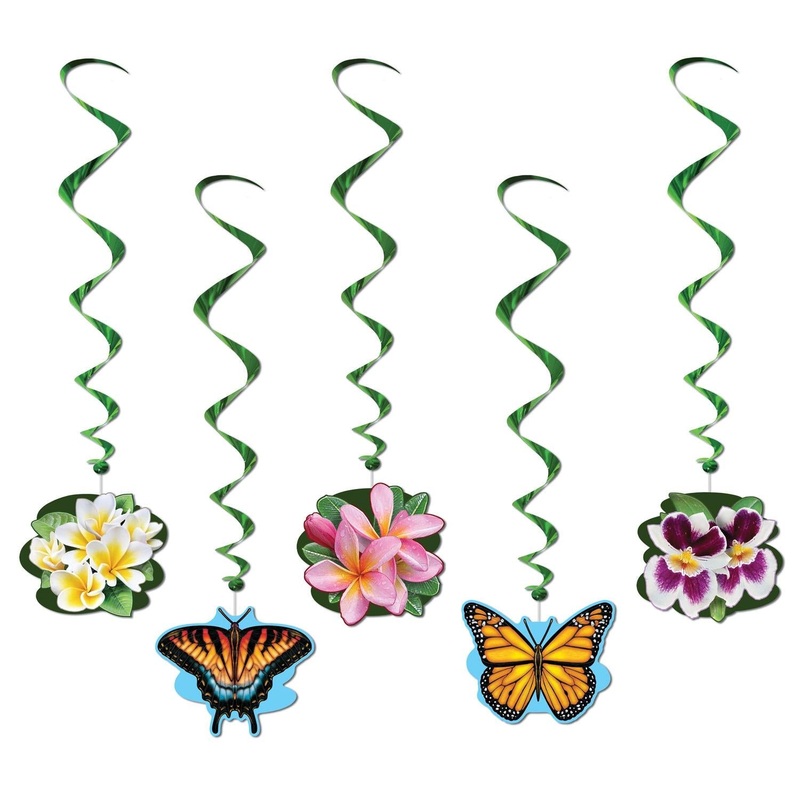 30 Piece Beistle Luau Party Flower Garden Whirls