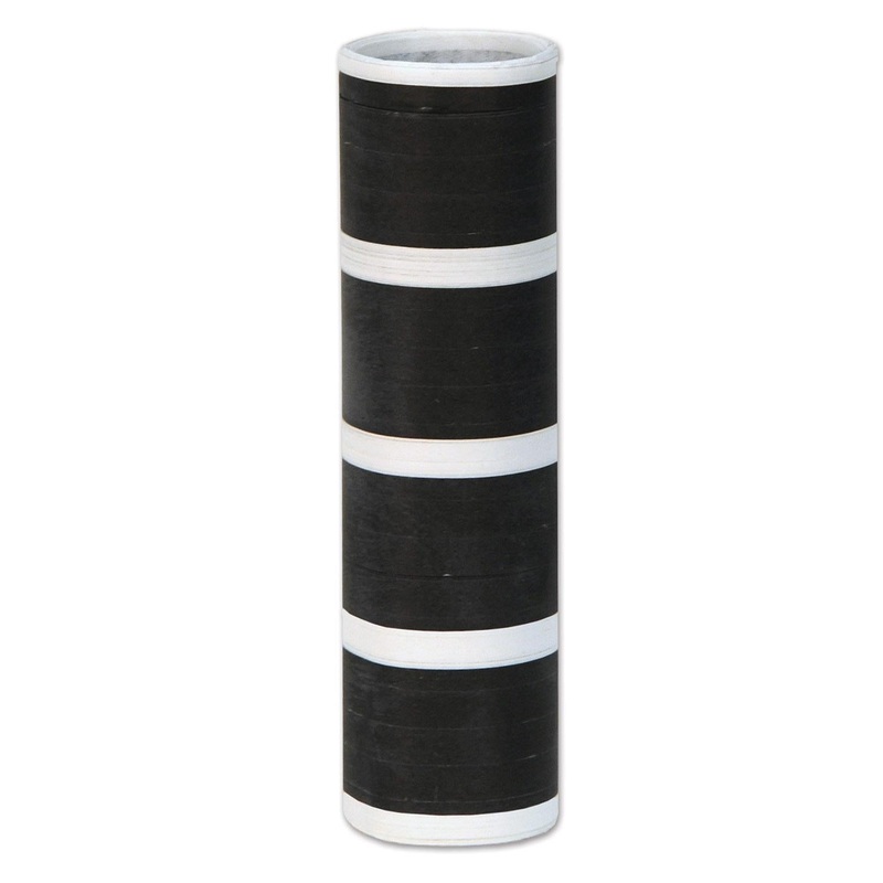 50 Pack Beistle New Year's Eve FR Serpentine Throws- black/white 18/Roll