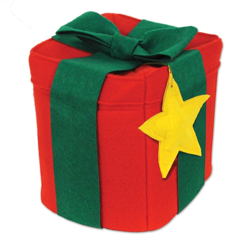6 Pack Beistle Felt Christmas Gift Hat