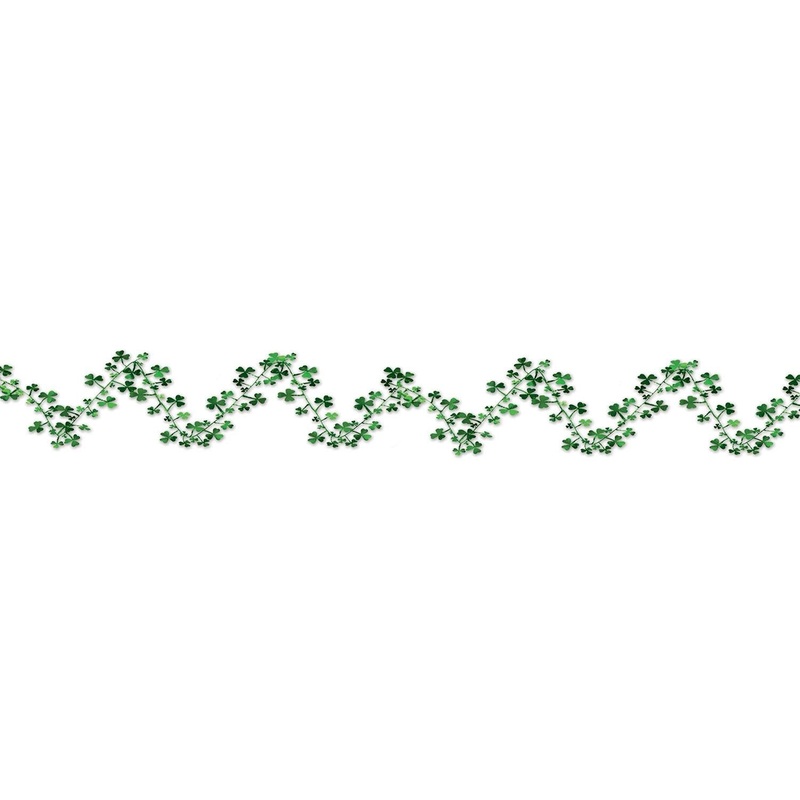 12 Pack Beistle St. Patrick's Day Gleam 'N Flex Shamrock Garland