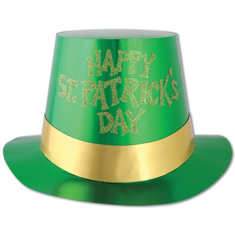 25 Pack Beistle Glittered St Patrick's Day Foil Hi-Hat