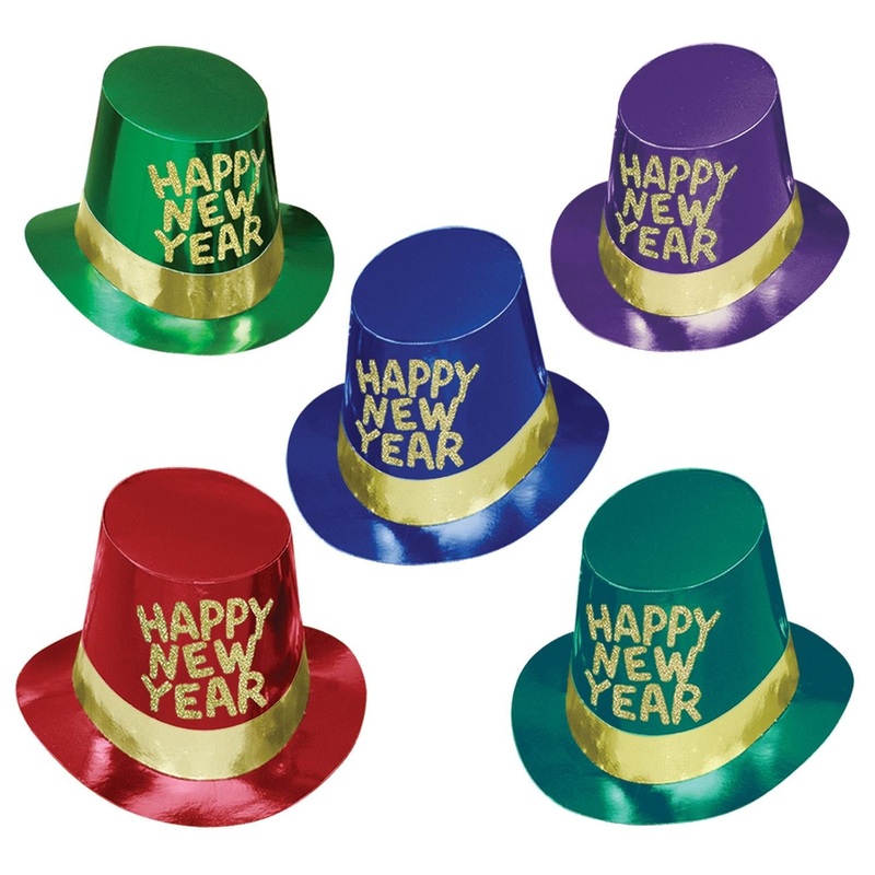 25 Pack Beistle Gold Coast New Years Party Hi-Hats