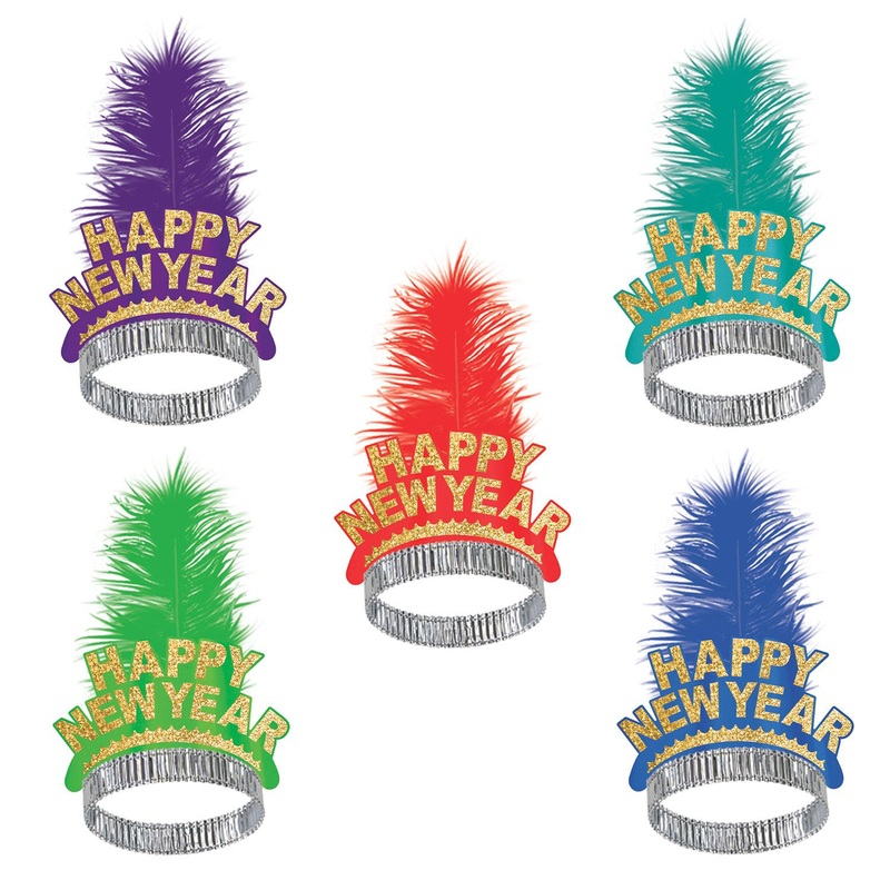 50 Pack Beistle New Year's Eve Gold Coast Tiara
