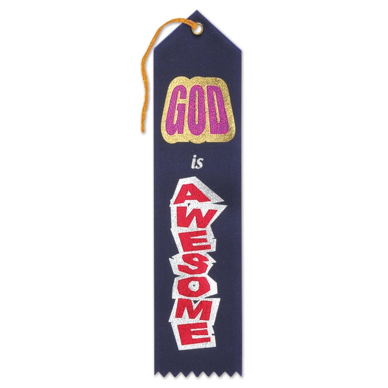 6 Pack Beistle God Is Awesome Party Ribbon