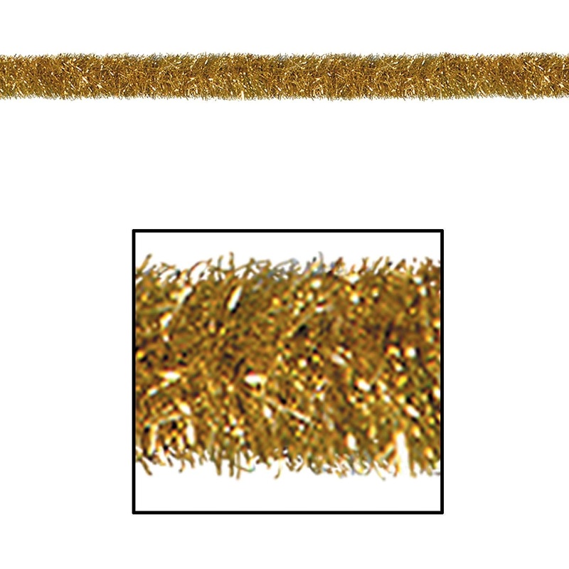 Beistle 100 ft Christmas Gold Tinsel Garland Decoration