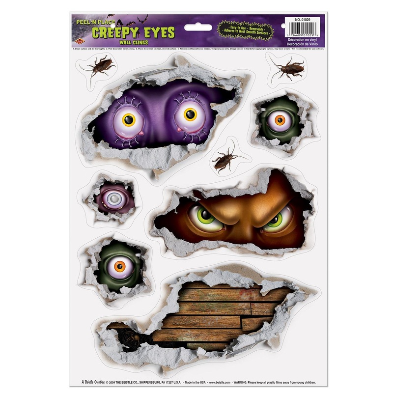 108 Pack Beistle Halloween Creepy Eyes Peel 'N Place Clings