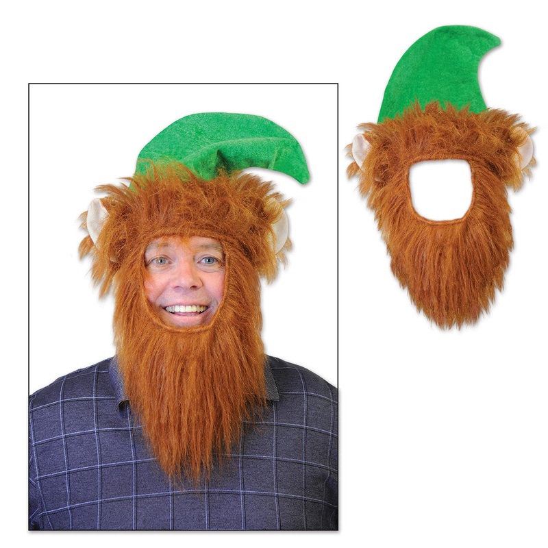 12 Pack Beistle Christmas Green Hat with Beard