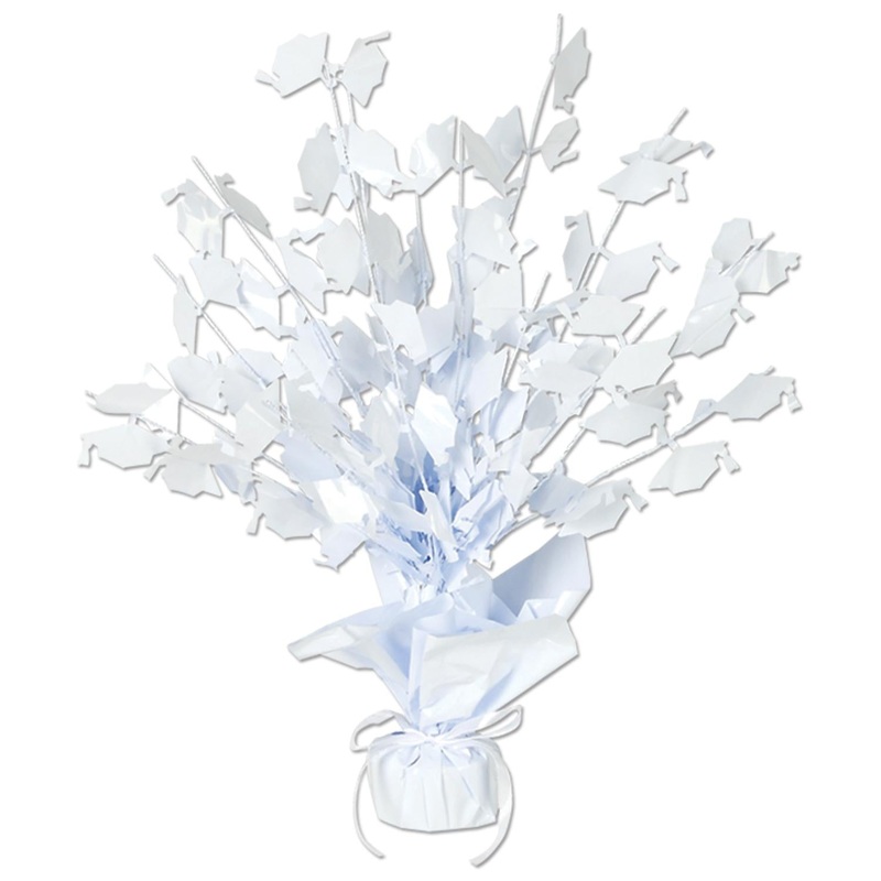 12 Pack Beistle Graduation Party Centerpiece - white