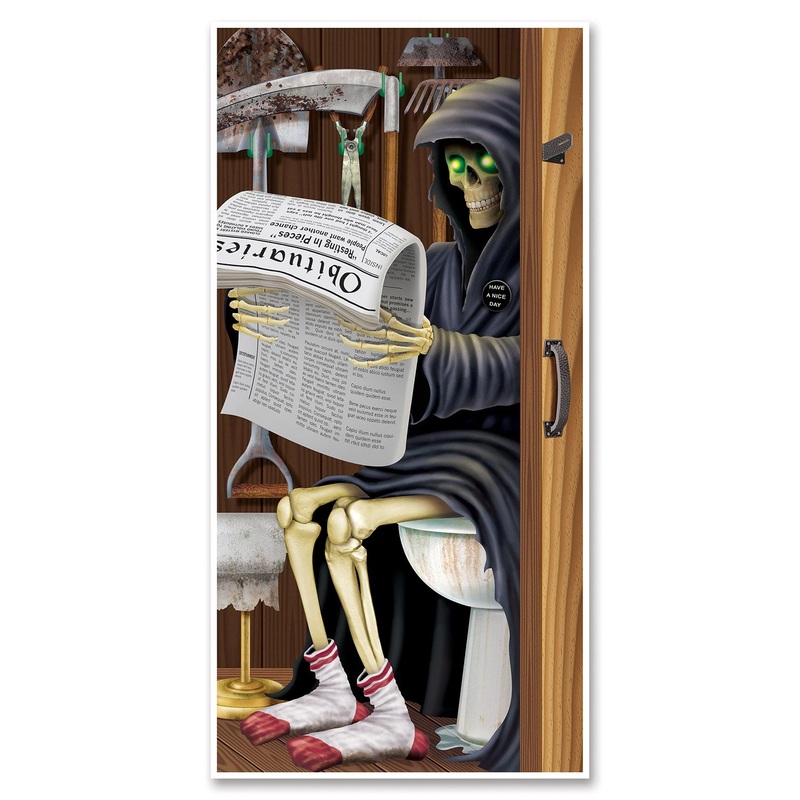12 Pack Beistle Halloween Grim Reaper Restroom Door Cover