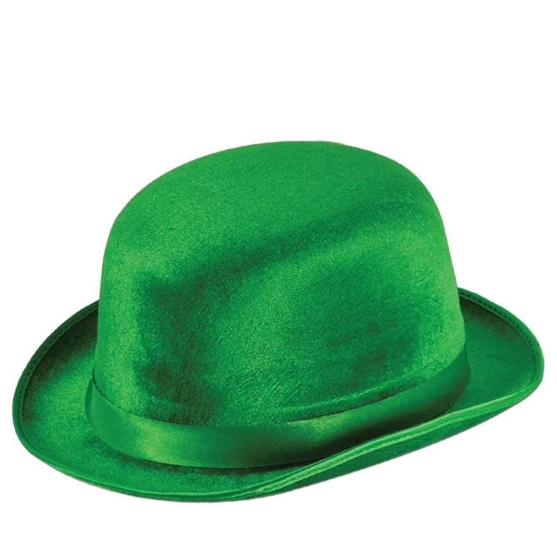 12 Pack Beistle St. Patrick's Day Green Vel-Felt Derby