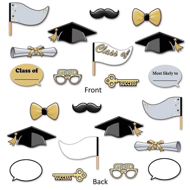 132 Piece Beistle Graduation Party Photo Fun Signs
