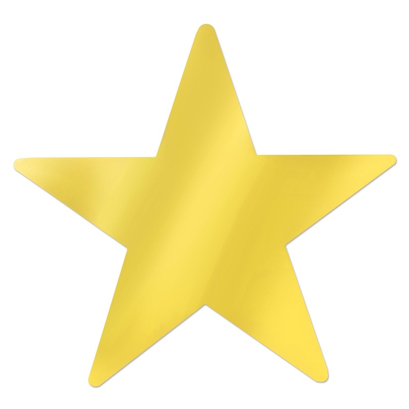 144 Pack Beistle Metallic Star Party Cutouts gold