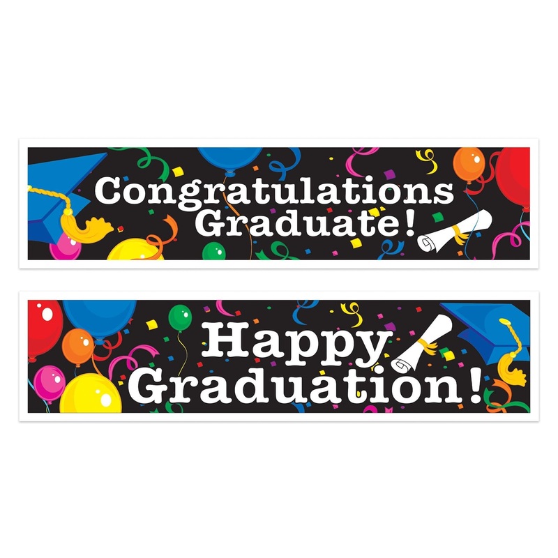 24 Pack Beistle Graduation Party Banners