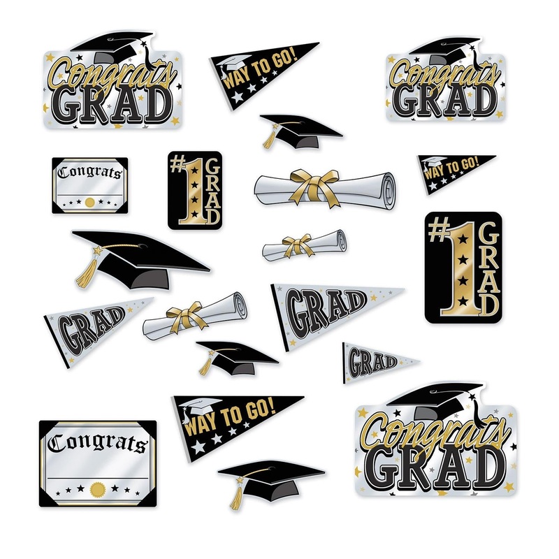 240 Pack Beistle Graduation Party Cutouts