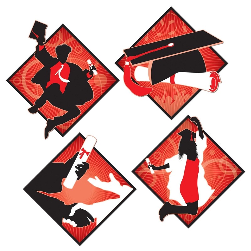 48 Pack Beistle Graduation Party Cutouts