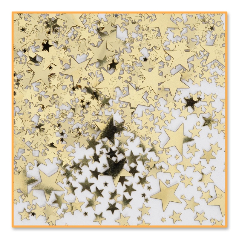 6 Pack Beistle Gold Party Stars Confetti (0.5 Oz/Pkg)