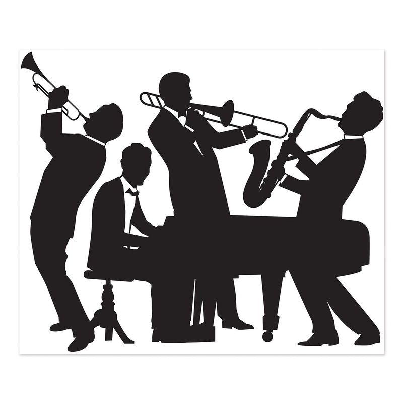 6 Pack Beistle Roaring 20's Jazz Band Party Insta-Mural