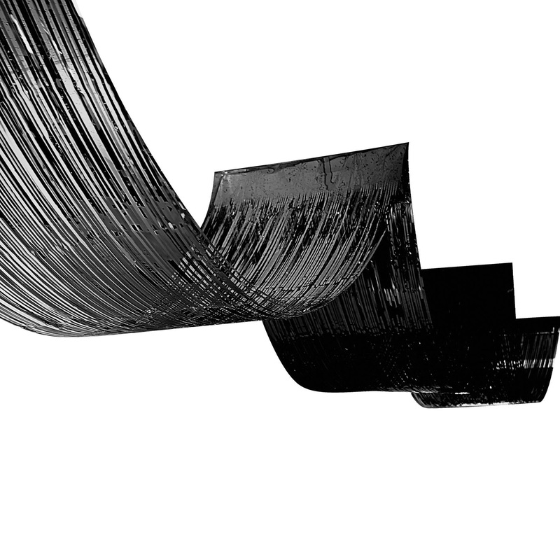 12 Pack Beistle 1-Ply Metallic Fringe Ceiling Curtain black