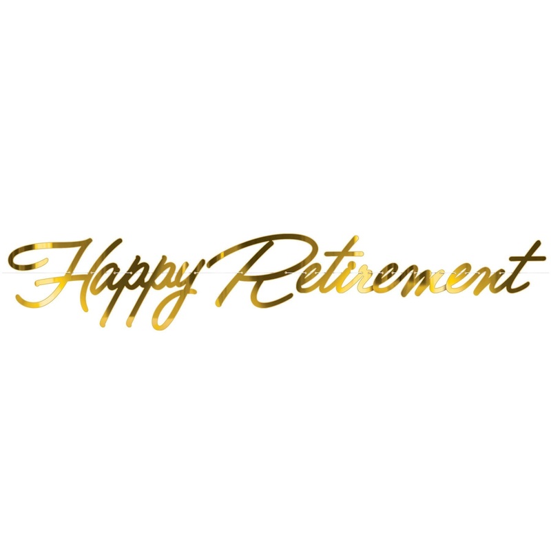 12 Pack Beistle Foil Happy Retirement Streamer