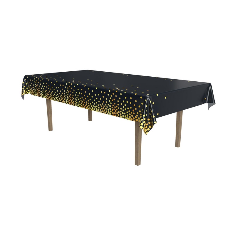 12 Pack Beistle Metallic Polka Dots Tablecover