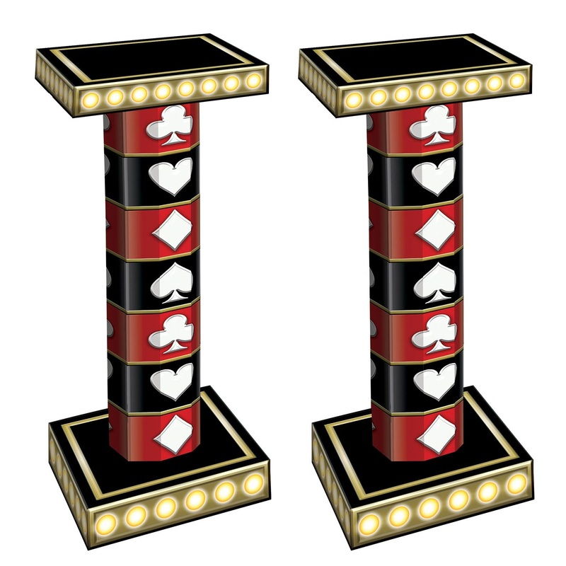 2 Pack Beistle Casino 3-D Short Column Props