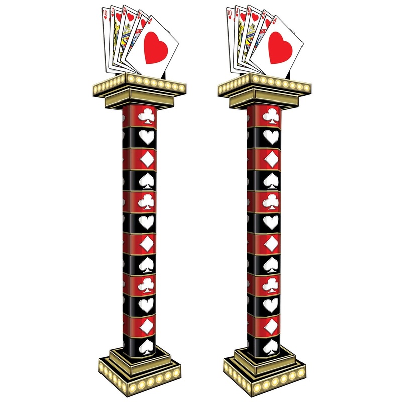 2 Pack Beistle Casino 3-D Tall Column Props