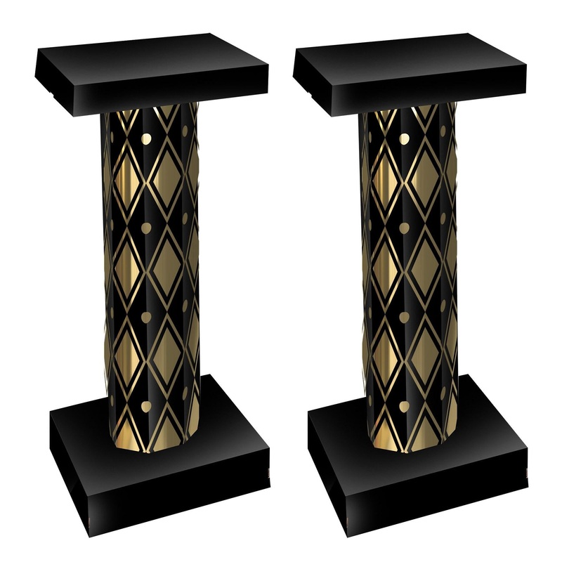 2 Pack Beistle Masquerade 3-D Short Column Props
