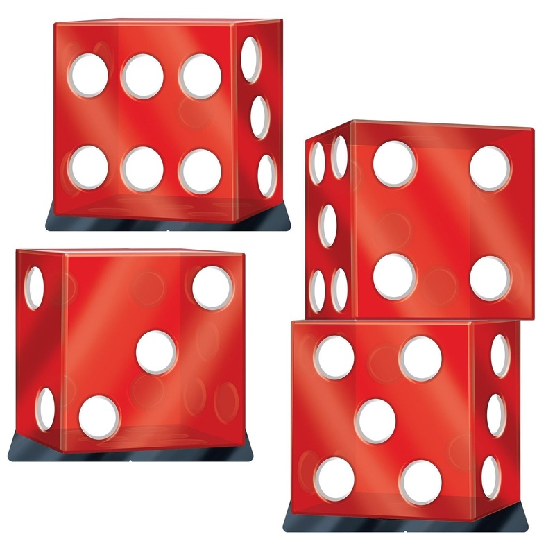 3 Pack Beistle Casino Dice Stand-Up Decoration