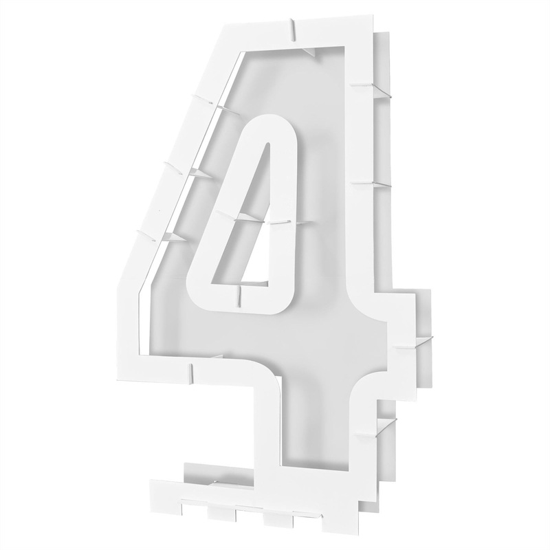 4 Pack Beistle Balloon Mosaic Number 4 Frame