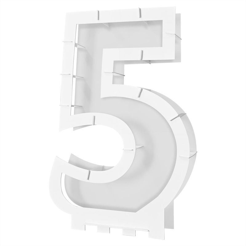 4 Pack Beistle Balloon Mosaic Number 5 Frame