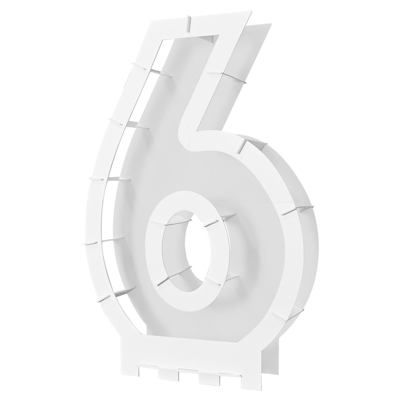 4 Pack Beistle Balloon Mosaic Number 6 Frame