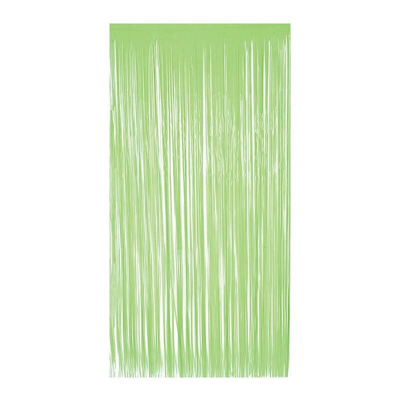6 Pack Beistle 1-Ply Plastic Fringe Curtain neon lime