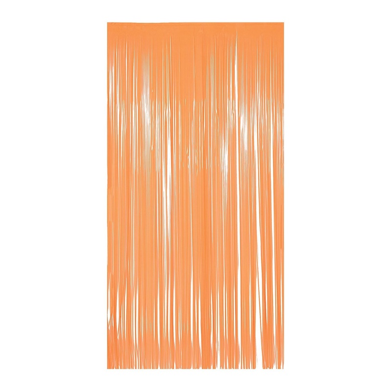 6 Pack Beistle 1-Ply Plastic Fringe Curtain neon orange