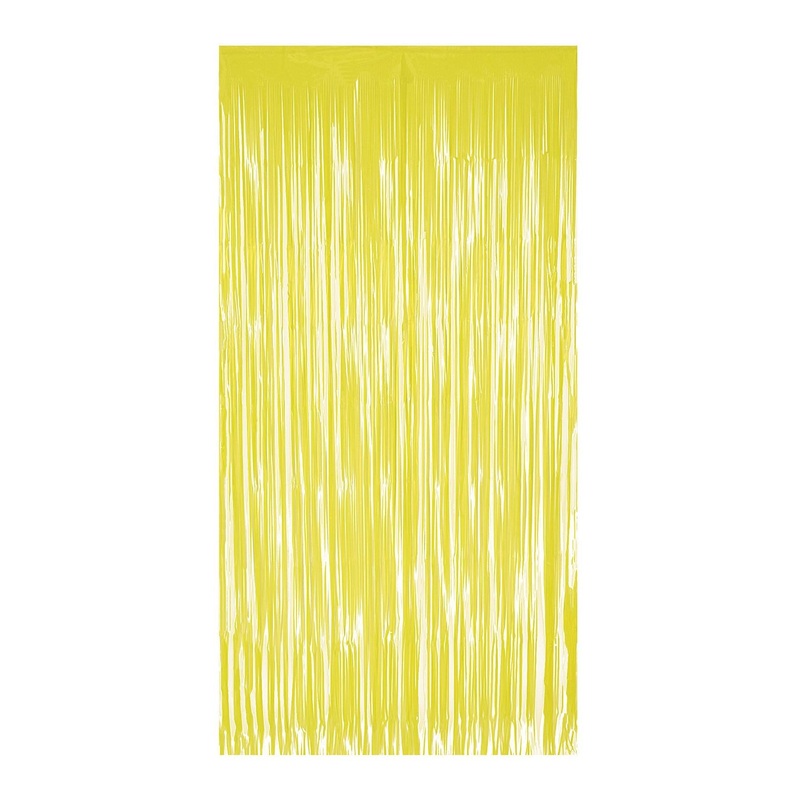 6 Pack Beistle 1-Ply Plastic Fringe Curtain yellow