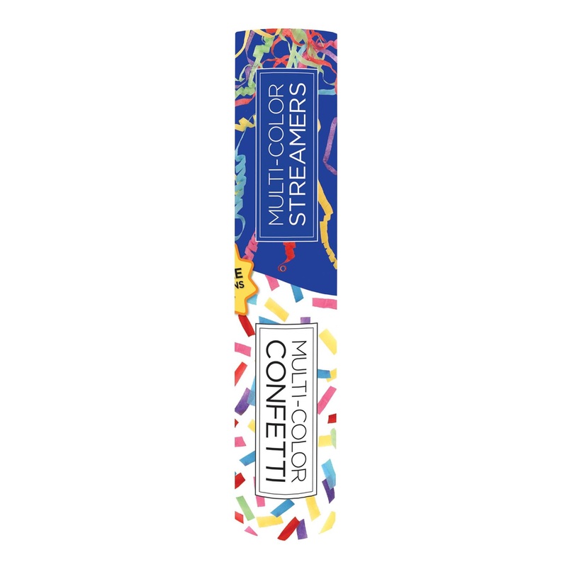 6 Pack Beistle Handheld Party Confetti & Streamer Tubes