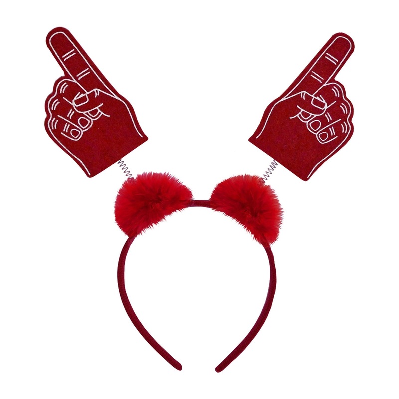12 Pack Beistle #1 Hand Boppers with Marabou red