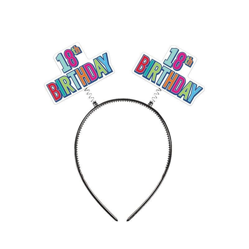 12 Pack Beistle 18th Birthday Boppers multi-color