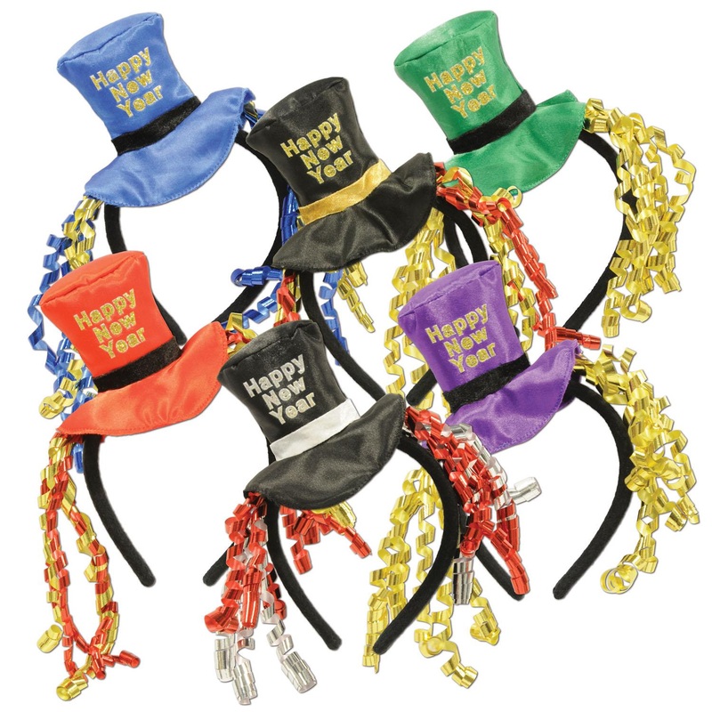 12 Pack Beistle Happy New Year Headbands