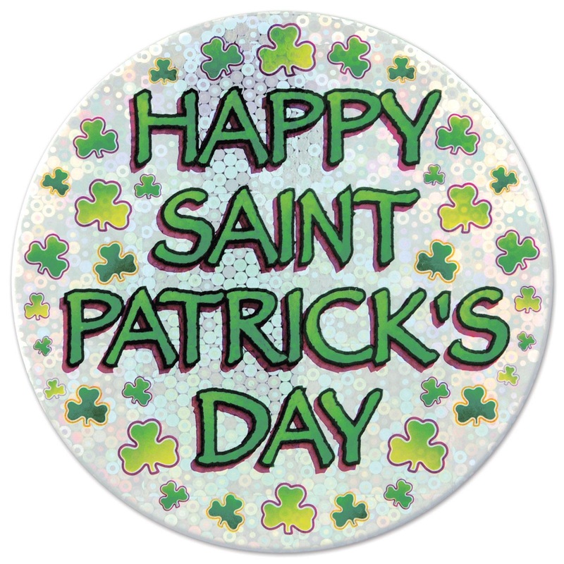 12 Pack Beistle Happy St Patrick's Day Button