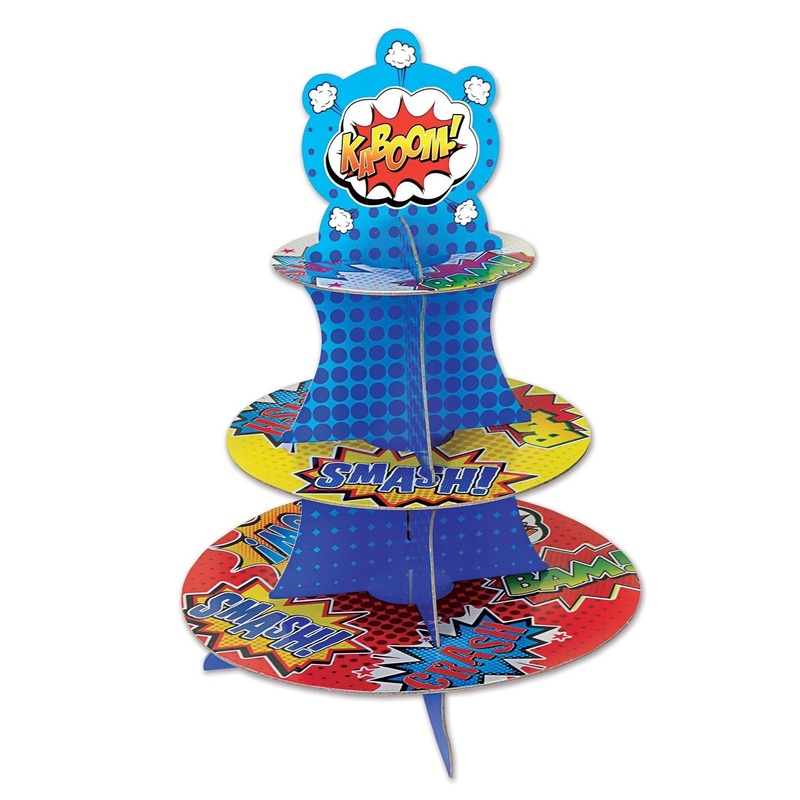 12 Pack Beistle Hero Party Cupcake Stand